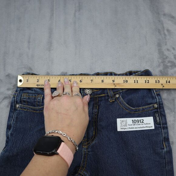 Silver Jeans Pants Girls 14 Blue Denim Casual Adjustable Waist Triple 5 Amy 1251 - Picture 4 of 15